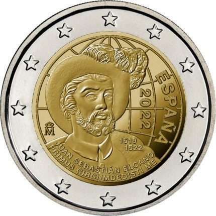UNC 2 euro España 2022 - Vuelta al mundo UNC 2 euro España 2022 - Vuelta al mundo