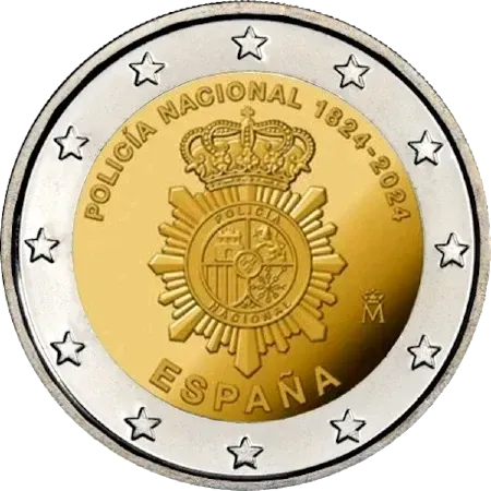 UNC 2 euro España 2024 - Policia