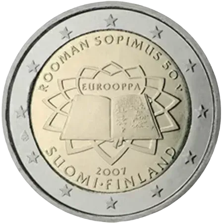 UNC 2 euro Finlandia 2007 - Tratado de Roma UNC 2 euro Finlandia 2007 - Tratado de Roma