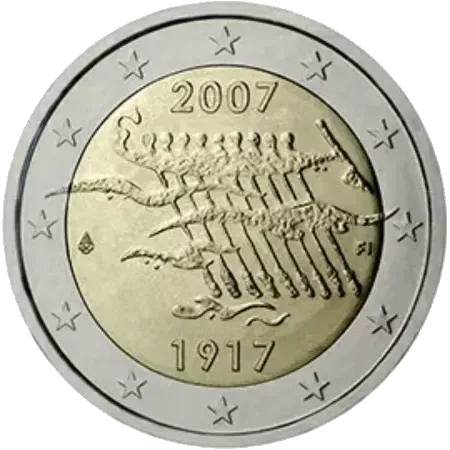 UNC 2 euro Finlandia 2007 - Independencia de Finlandia UNC 2 euro Finlandia 2007 - Independencia de Finlandia