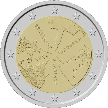UNC 2 euro Finlandia 2024 - Gesellius, Lindgren, Saarinen UNC 2 euro Finlandia 2024 - Gesellius, Lindgren, Saarinen
