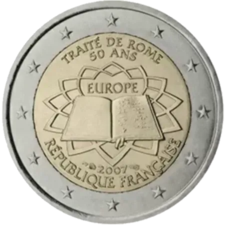 UNC 2 euro Francia 2007 - Tratado de Roma UNC 2 euro Francia 2007 - Tratado de Roma