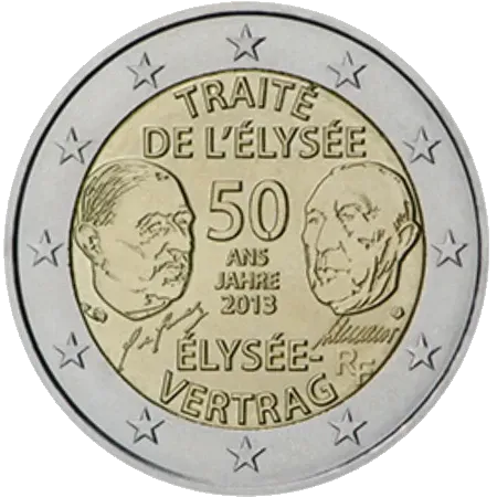 UNC 2 euro Francia 2013 - Tratado del Elíseo UNC 2 euro Francia 2013 - Tratado del Elíseo