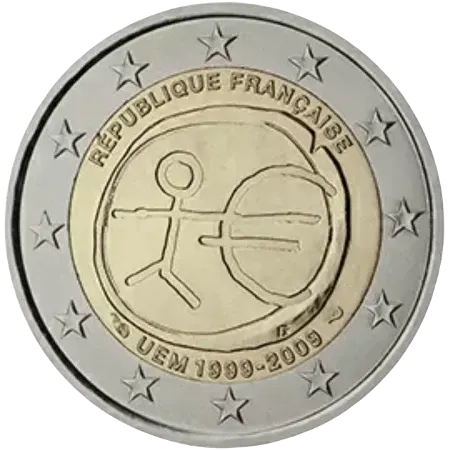 UNC 2 euro Francia 2009 - Unión Económica y Monetaria UNC 2 euro Francia 2009 - Unión Económica y Monetaria