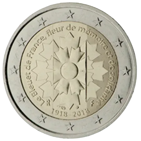 UNC 2 euro Francia 2018 - Bleuet de France UNC 2 euro Francia 2018 - Bleuet de France