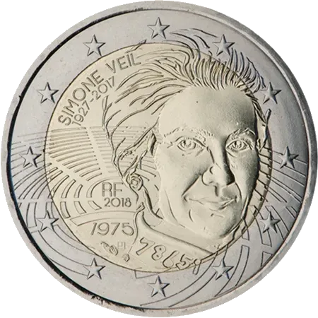 UNC 2 euro Francia 2018 - Simone Veil UNC 2 euro Francia 2018 - Simone Veil