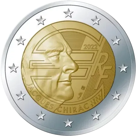 UNC 2 euro Francia 2022 - Jacques Chirac