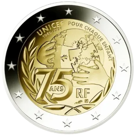 UNC 2 euro Francia 2021 - UNICEF UNC 2 euro Francia 2021 - UNICEF