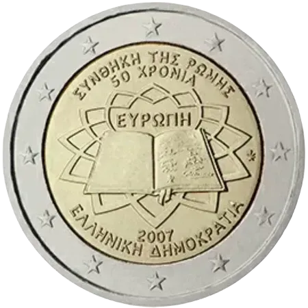 UNC 2 euro Grecia 2007 - Tratado de Roma UNC 2 euro Grecia 2007 - Tratado de Roma