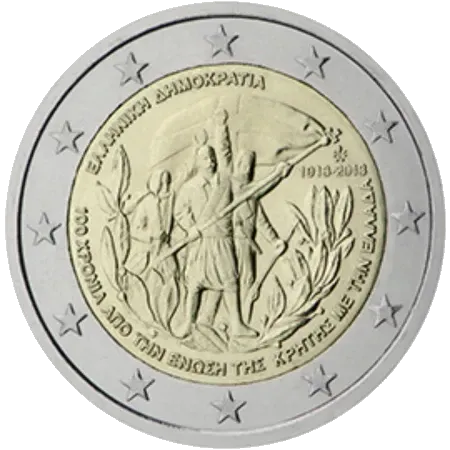 UNC 2 euro Grecia 2013 - Unión de Creta UNC 2 euro Grecia 2013 - Unión de Creta