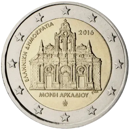 UNC 2 euro Grecia 2016 - Monasterio de Arkadi UNC 2 euro Grecia 2016 - Monasterio de Arkadi