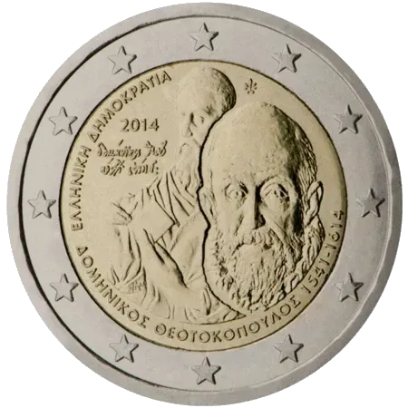 UNC 2 euro Grecia 2014 - El Greco UNC 2 euro Grecia 2014 - El Greco