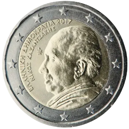 UNC 2 euro Grecia 2017 - Nikos Kazantzakis UNC 2 euro Grecia 2017 - Nikos Kazantzakis
