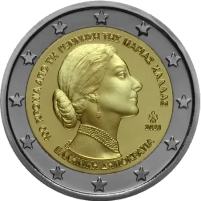 UNC 2 euro Grecia 2023 - Maria Callas