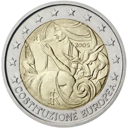 UNC 2 euro Italia 2005 - Constitución Europea UNC 2 euro Italia 2005 - Constitución Europea