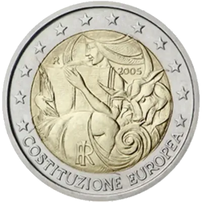 UNC 2 euro Italia 2005 - Constitución Europea UNC 2 euro Italia 2005 - Constitución Europea