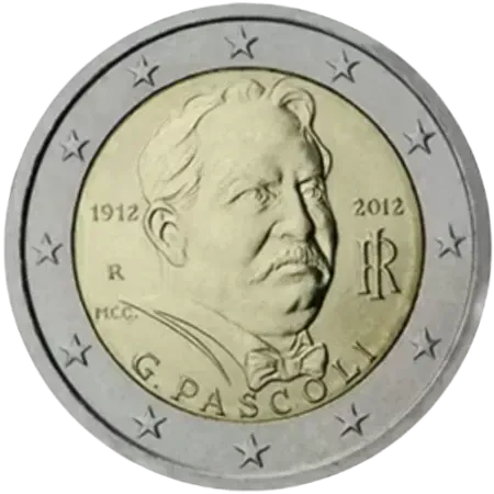 UNC 2 euro Italia 2012 - Giovanni Pascoli UNC 2 euro Italia 2012 - Giovanni Pascoli