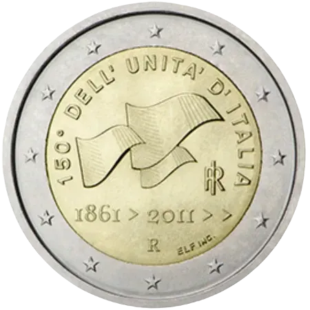 UNC 2 euro Italia 2011 - Unificación de Italia UNC 2 euro Italia 2011 - Unificación de Italia