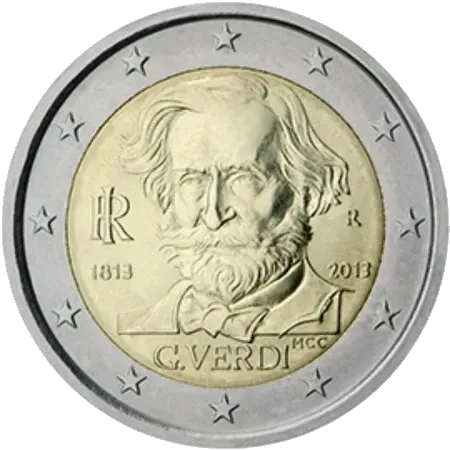 UNC 2 euro Italia 2013 - Giuseppe Verdi UNC 2 euro Italia 2013 - Giuseppe Verdi