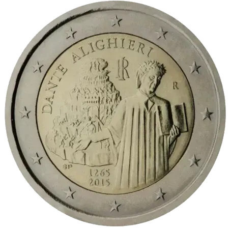 UNC 2 euro Italia 2015 - Dante Alighieri UNC 2 euro Italia 2015 - Dante Alighieri