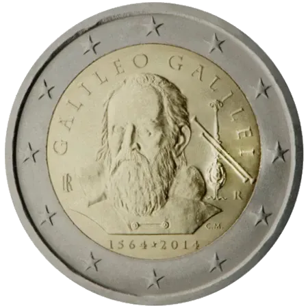 UNC 2 euro Italia 2014 - Galileo Galilei UNC 2 euro Italia 2014 - Galileo Galilei