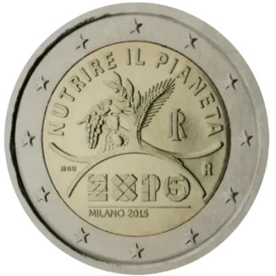 UNC 2 euro Italia 2015 - Expo Milán UNC 2 euro Italia 2015 - Expo Milán