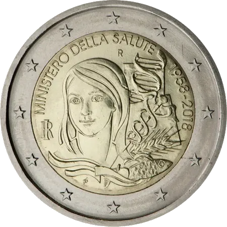 UNC 2 euro Italia 2018 - Ministerio de Sanidad UNC 2 euro Italia 2018 - Ministerio de Sanidad