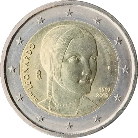 UNC 2 euro Italia 2019 - Leonardo da Vinci UNC 2 euro Italia 2019 - Leonardo da Vinci