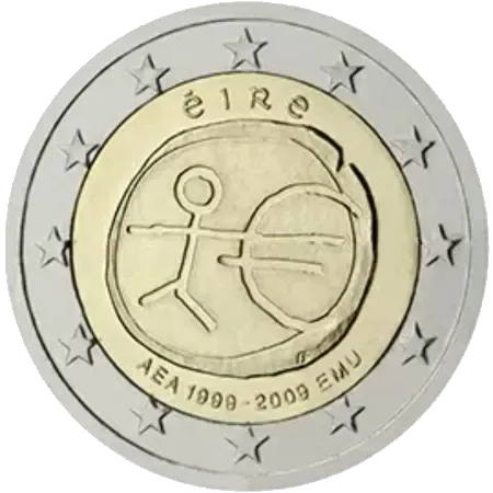 UNC 2 euro Irlanda 2009 - Unión Económica y Monetaria UNC 2 euro Irlanda 2009 - Unión Económica y Monetaria