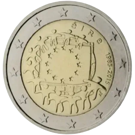 UNC 2 euro Irlanda 2015 - Bandera de la Unión Europea