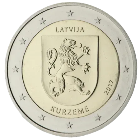 UNC 2 euro Letonia 2017 - Kurzeme UNC 2 euro Letonia 2017 - Kurzeme