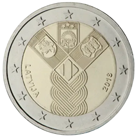UNC 2 euro Letonia 2018 - Repúblicas Bálticas UNC 2 euro Letonia 2018 - Repúblicas Bálticas