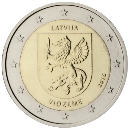 UNC 2 euro Letonia 2016 - Vidzeme UNC 2 euro Letonia 2016 - Vidzeme