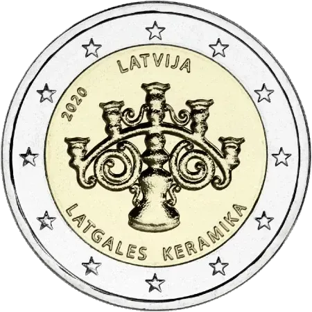 UNC 2 euro Letonia 2020 - Cerámica de Latgalia UNC 2 euro Letonia 2020 - Cerámica de Latgalia