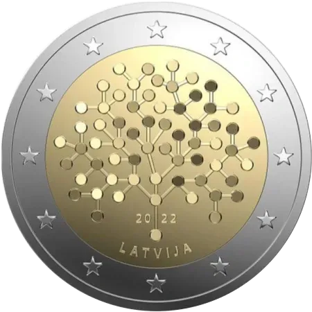 UNC 2 euro Letonia 2022 - Alfabetización Financiera UNC 2 euro Letonia 2022 - Alfabetización Financiera