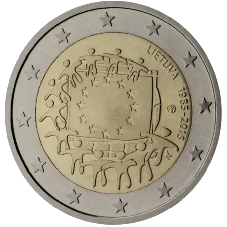 UNC 2 euro Lituania 2015 - Bandera de la Unión Europea