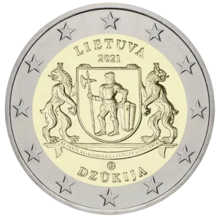 UNC 2 euro Lituania 2021 - Dzūkija UNC 2 euro Lituania 2021 - Dzūkija