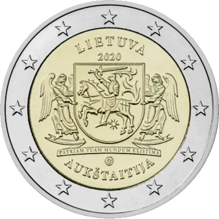 UNC 2 euro Lituania 2020 - Aukštaitija UNC 2 euro Lituania 2020 - Aukštaitija