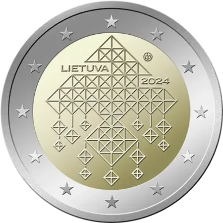 UNC 2 euro Lituania 2024 - Adornos de Paja Sodai UNC 2 euro Lituania 2024 - Adornos de Paja Sodai