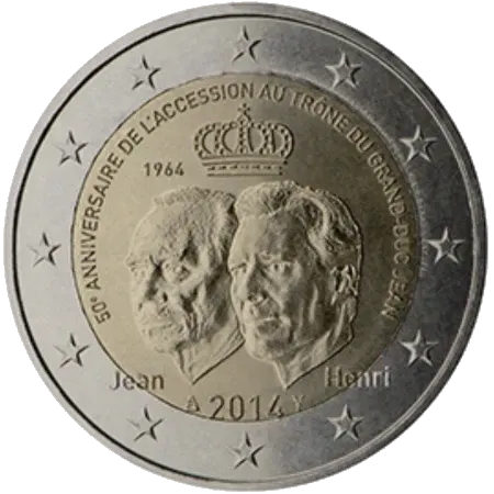 UNC 2 euro Luxemburgo 2014 - Gran Duque Juan UNC 2 euro Luxemburgo 2014 - Gran Duque Juan