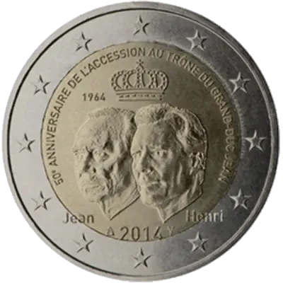 UNC 2 euro Luxemburgo 2014 - Gran Duque Juan UNC 2 euro Luxemburgo 2014 - Gran Duque Juan