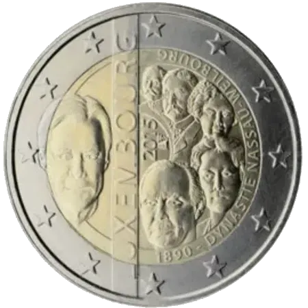 UNC 2 euro Luxemburgo 2015 - Dinastía Nassau-Weilburg UNC 2 euro Luxemburgo 2015 - Dinastía Nassau-Weilburg