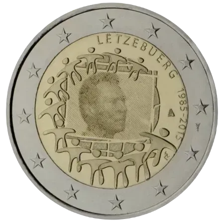 UNC 2 euro Luxemburgo 2015 - Bandera de la Unión Europea UNC 2 euro Luxemburgo 2015 - Bandera de la Unión Europea