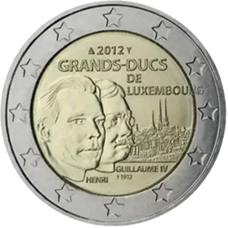 UNC 2 euro Luxemburgo 2012 - Gran Duque Guillermo IV UNC 2 euro Luxemburgo 2012 - Gran Duque Guillermo IV