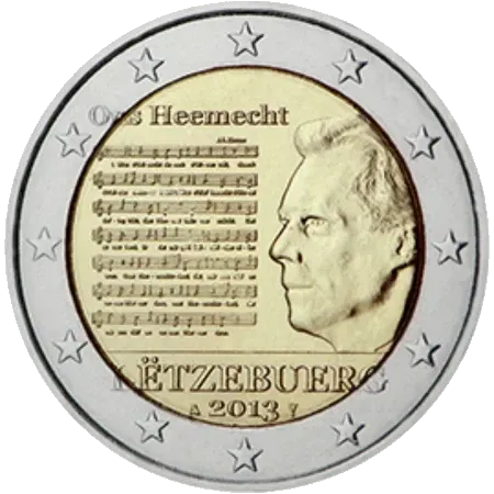 UNC 2 euro Luxemburgo 2013 - Himno de Luxemburgo UNC 2 euro Luxemburgo 2013 - Himno de Luxemburgo
