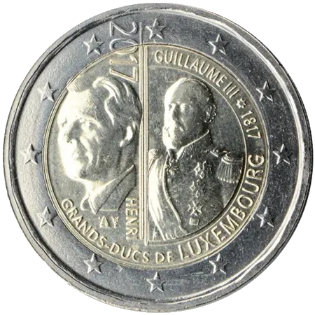 UNC 2 euro Luxemburgo 2017 - Gran Duque Guillermo III UNC 2 euro Luxemburgo 2017 - Gran Duque Guillermo III