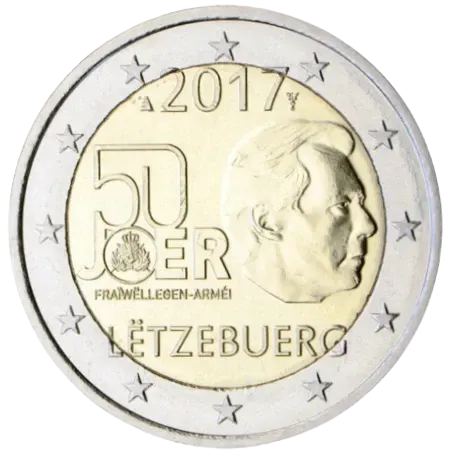 UNC 2 euro Luxemburgo 2017 - Servicio Militar Voluntario UNC 2 euro Luxemburgo 2017 - Servicio Militar Voluntario