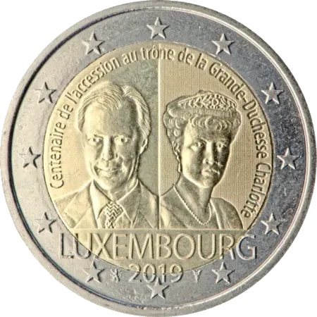 UNC 2 euro Luxemburgo 2019 - Gran Duquesa Carlota UNC 2 euro Luxemburgo 2019 - Gran Duquesa Carlota