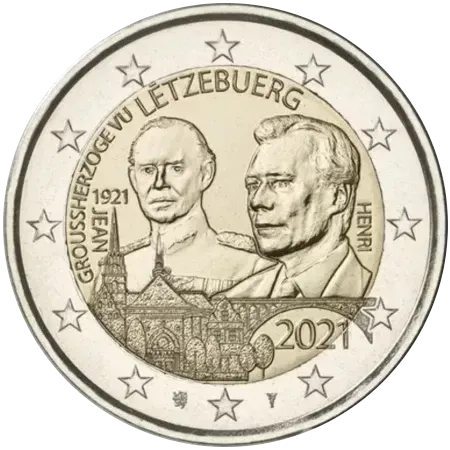 UNC 2 euro Luxemburgo 2021 - Gran Duque Juan UNC 2 euro Luxemburgo 2021 - Gran Duque Juan