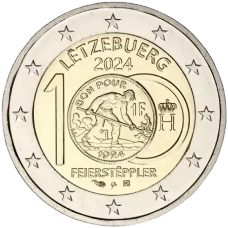 UNC 2 euro Luxemburgo 2024 - Trabajador de Fundición